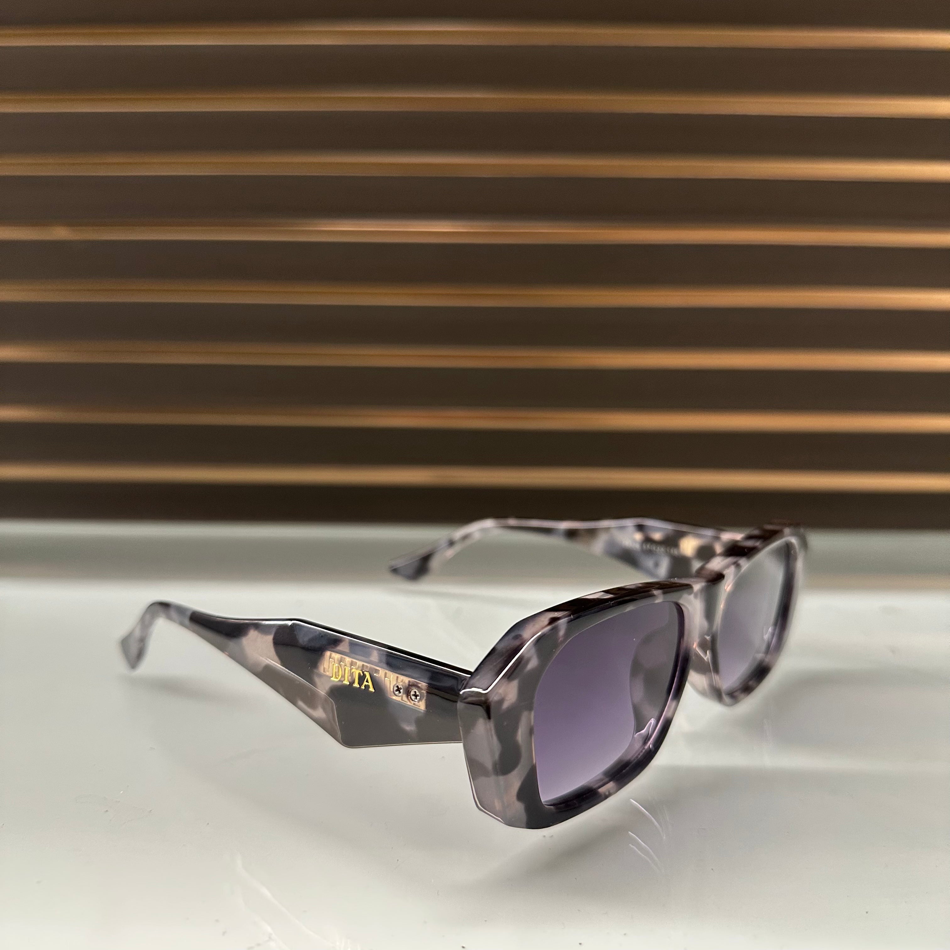 DITA 26326 Sunglasses โ Wolf Ghost & Black Glass with Custom Patterned Design