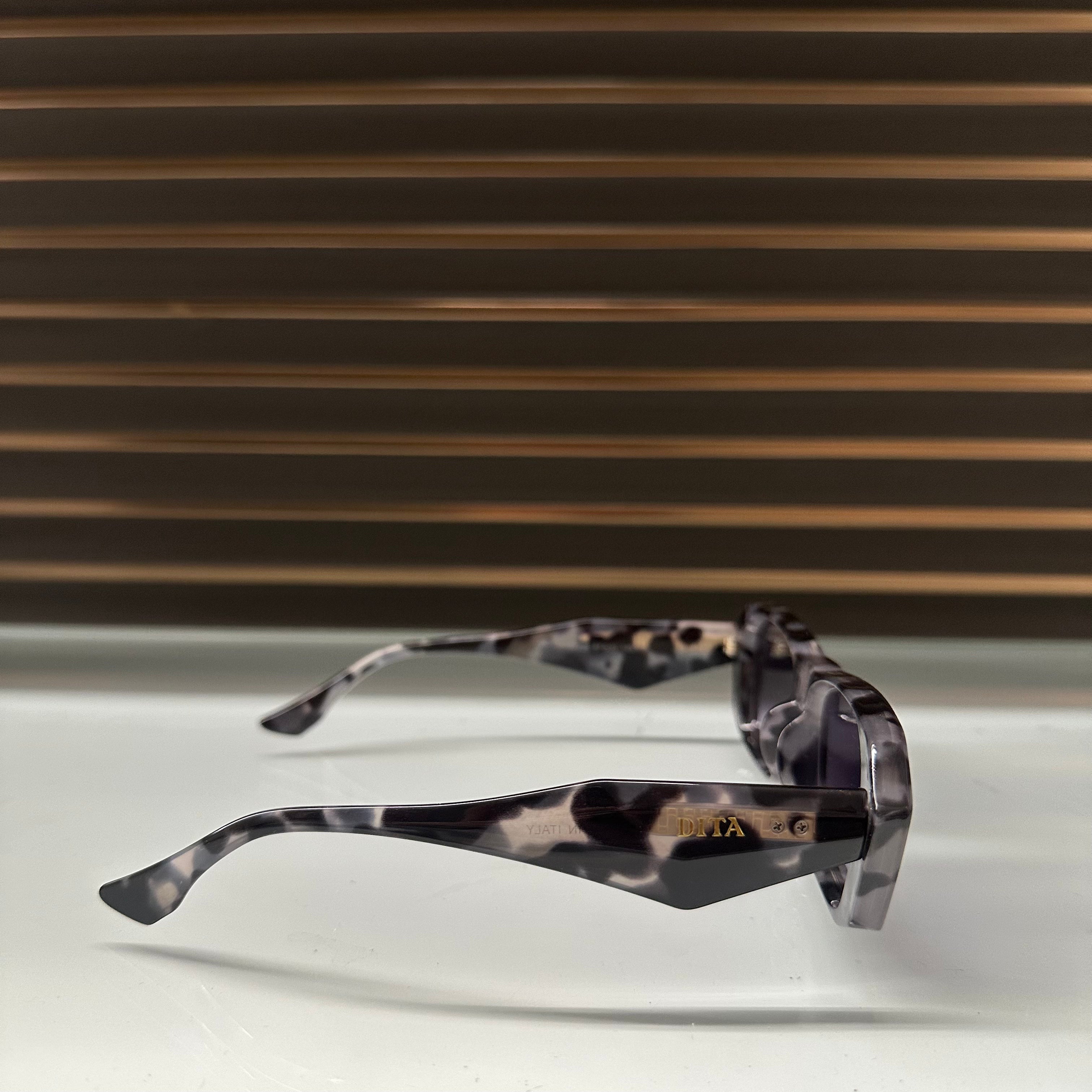 DITA 26326 Sunglasses โ Wolf Ghost & Black Glass with Custom Patterned Design