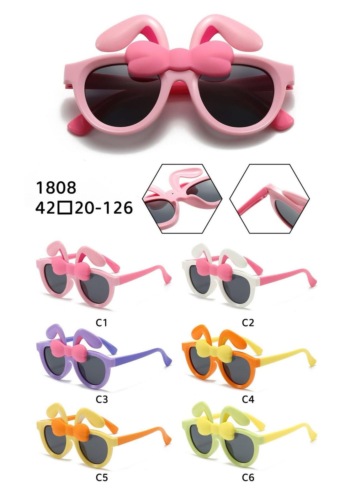 BOW BUNNY KIDS SUNGLASSES