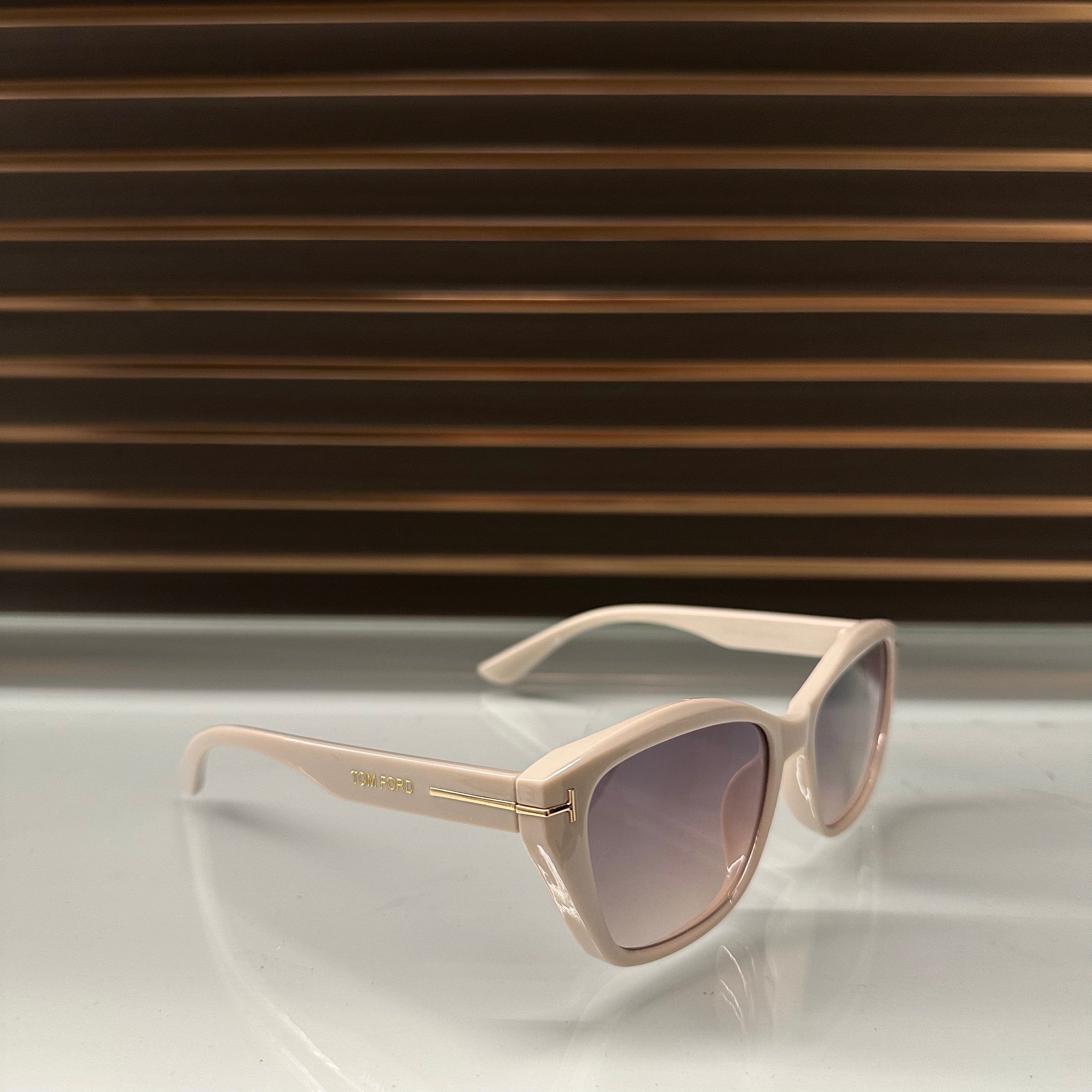 Tom Ford 23567 Women’s Sunglasses – Black & Beige with Signature Design
